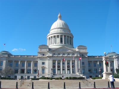 Outside the Capitol Building