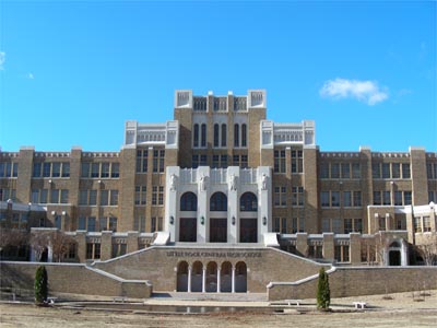 Outside Little Rock High School