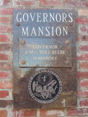 Outside the Governor's Mansion