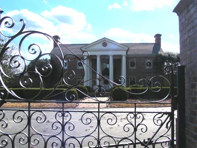 Outside the Governor's Mansion