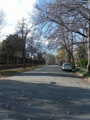 Outside the Governor's Mansion