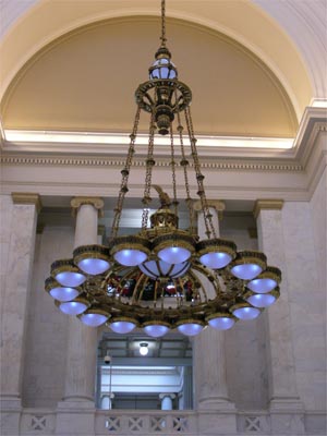 Rotunda chandelier, side view