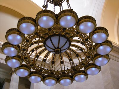 Rotunda chandelier, close up