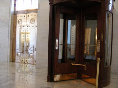 Main entry bronze doors