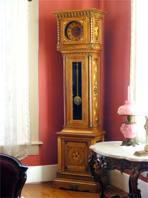 A curious grandfather clock