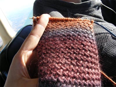 Tofu scarf in progress