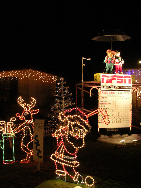 Candy Cane Lane: Santa and Rudolph hit the links
