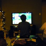 Playing Wii Mario Kart