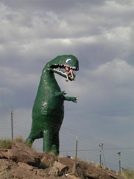Mannequin-eating T-Rex