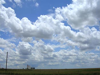 Fluffy clouds