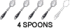 4 spoons