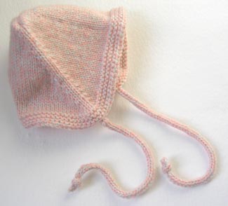 Pink baby bonnet