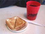 fried peanut butter and banana sandwich