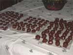 Peanut butter balls, with chocolate coating