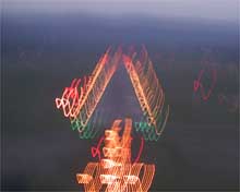Runway at night