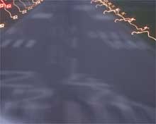 Runway at night