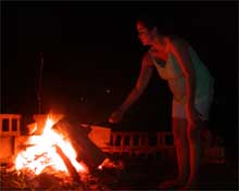 S'mores by the fire